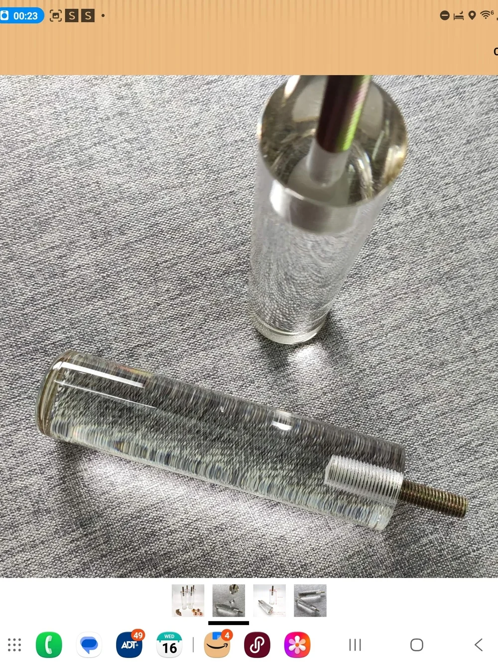 Clear Acrylic Furniture Legs — Set of 4